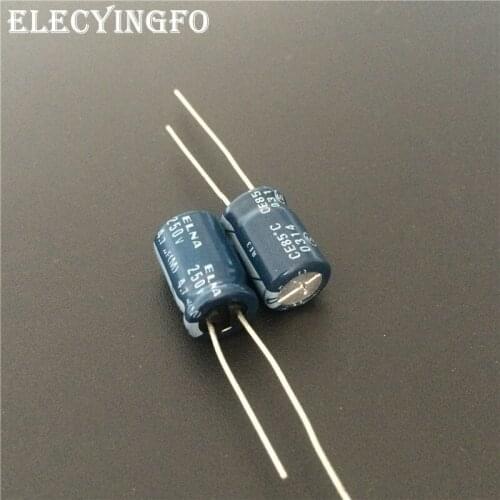 10pcs 4.7uF 250V4.7UF ELNA RE3 Series 8x11.5mm 250V4.7uF Audio Capacitor