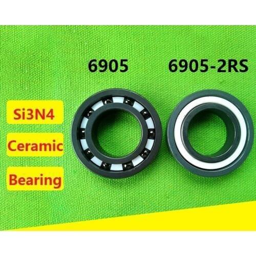 10pcs 6905 6905-2RS RS 2RS 25x42x9 mm Si3N4 full Ceramic bearing deep groove ball bearing 25*42*9mm