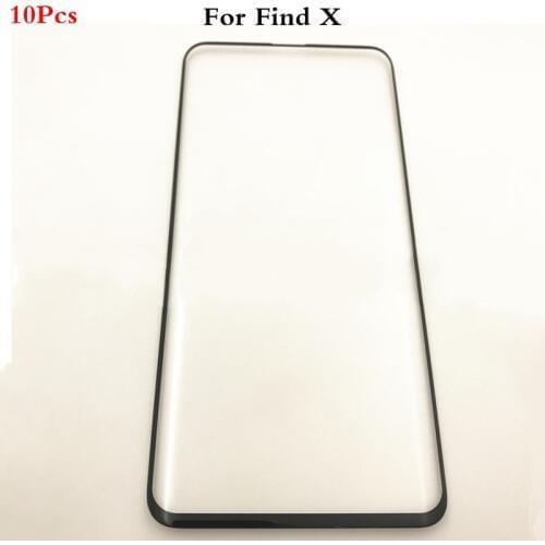 10Pcs/lot Original 6.42 inches For Oppo Find X Findx Front Glass Touch Screen LCD Outer Panel Lens Repair