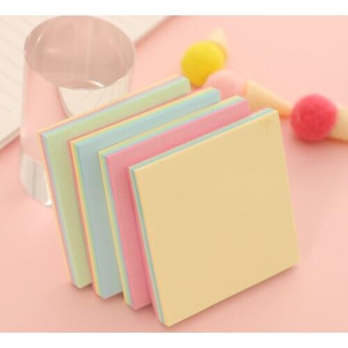 100 sheets 76*76mm Size color paper Memo Pad Sticky Notes Bookmark Point it Marker Memo Sticker Office School Supplies Notebooks