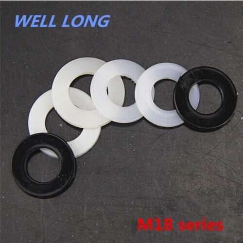 100pcs/lot Nylon Screw Gasket Insulation Plastic Flat Pad Plastic Washer,M18