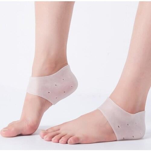 2Pcs Silicone Feet Care Socks Moisturizing Gel Foot Skin Care Protector Heel Pads Anti Cracking Pain Relief