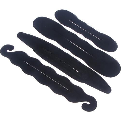 4Pcs/Set High Quality Fashion Women GirlsWomen Magic Foam Sponges Styling Hair Clip Device Donut Quick Messy Bun Updo Hairs Clip
