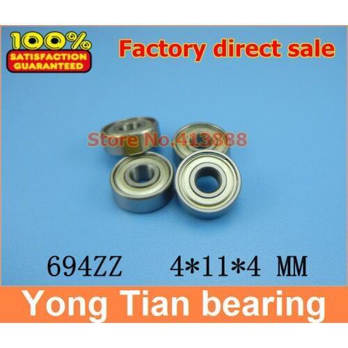 500pcs free shipping thin wall deep groove ball bearing 694ZZ 4*11*4 mm