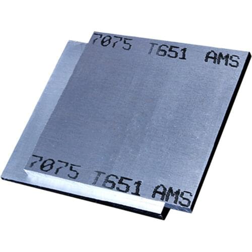 7075 Aviation Aluminum Alloy Plate Sheet Thicked Super Hard Block 100*100mm CNC Lathe Processing Thickness 4mm/6/8mm
