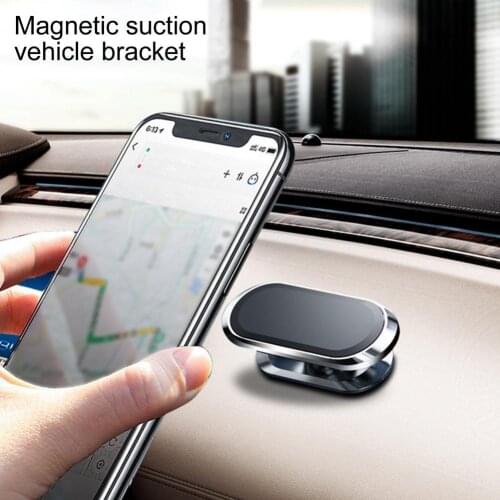 Car Phone Holder Magnetic Vertical Screen 360 Degree Rotation Aluminum Alloy Universal Navigation Bracket for Center Console