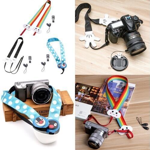 Besegad Universal Cute Cartoon Camera Shoulder Neck Strap Belt Lanyard for Canon Nikon Sony Fujifilm Instax Mini 9 8 8