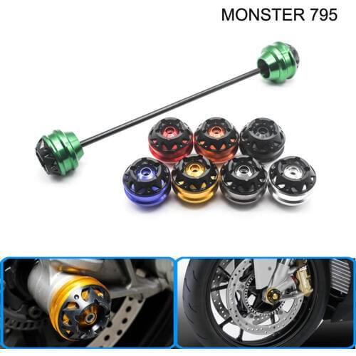 Free delivery For Ducati MONSTER 795 2012-2013 CNC Modified Motorcycle Front and rear wheels drop ball / shock absorber