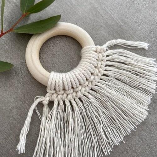 Macrame Bohemian Napkin Holders Knitted napkin rings Napkin Holder Set For Party Event Table Decoration