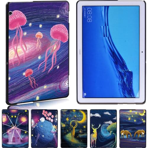 Tablet Case for Huawei MediaPad T3 8/T3 10 9.6 Inch/T5 10 10.1 Inch Shockproof Hard Shell Tablet Case+ Stylus