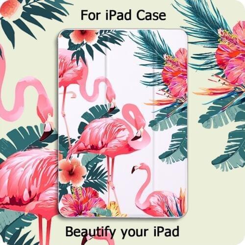 Flamingo Flip Cover Case For iPad Pro 9.7 Air 10.5 11-in Pro 2020 12.9 10.2 Mini 4 5 2019 Case for Apple IPad Cartoon Flamingo