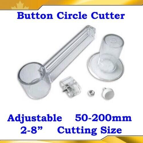 Cut 2" 50- 8" 200mm Adjustable Rotary Circle Paper Cutter Button Maker DIY