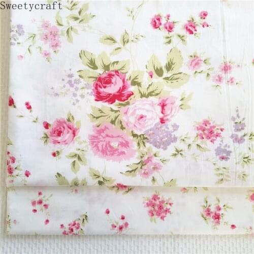 Flower Pattern 100% Twill Cotton Fabric DIY Sewing Baby Crips bedding childrens clothing Patchwork Handmade Home Accessories