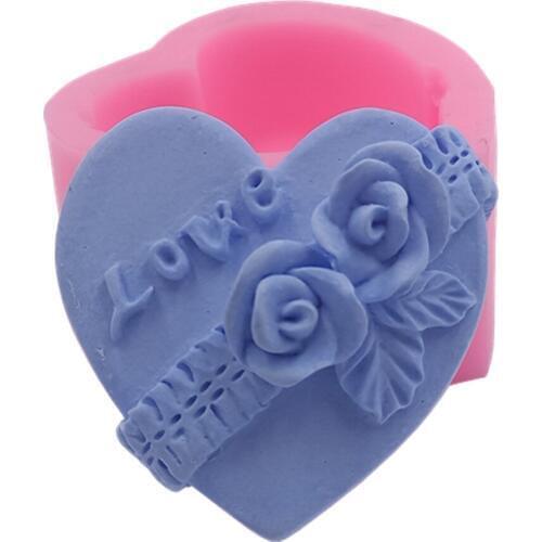 Heart Shape Soap Mold Love Mousse Cake Jelly Chocolate Mold Decorating Silicone Mold for Resin Craft Wax Gypsum Making
