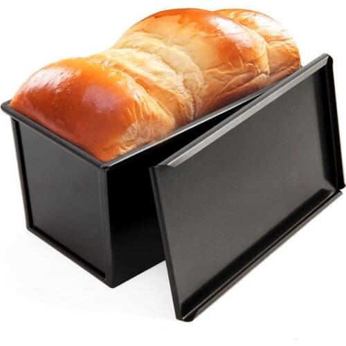 Loaf Pan Non-Stick Stainless Steel Coating Toast Box Bread Baking Mold With Lid