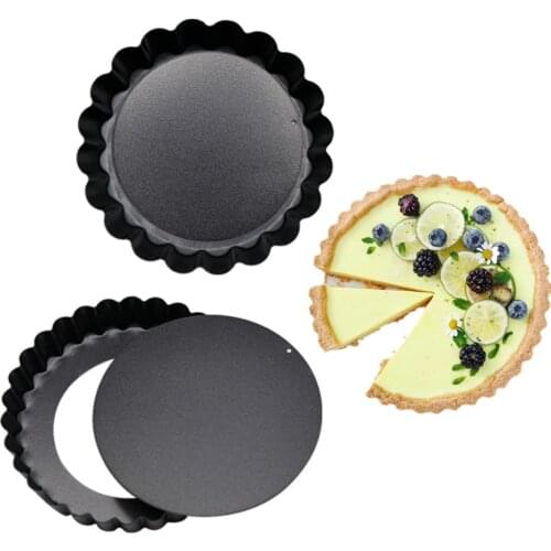 10/12cm Mini Pie Muffin Cupcake Pans Tart Quiche Flan Pan Molds Pie Pizza Pan Tray Cake Mold Non-Stick Removable Loose Bottom
