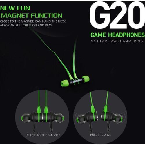 PLEXTONE G20 In-ear Gaming Earphones Stereo Headset Magnetic With Mic Wired Bass Earbuds for Computer Phone Sport wired headphon