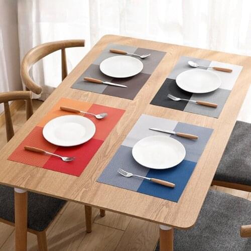 Insulation PVC Placemats Western Food Insulation Table Mats Household Waterproof Oil-proof Anti-scald Nordic Table Plate Coaster