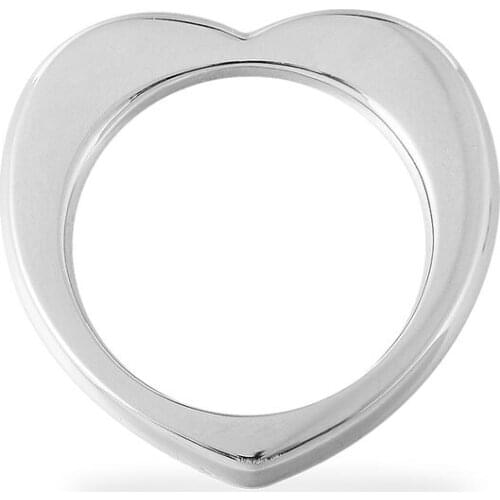 SLJELY Fashion Real 925 Sterling Silver White Sweet Love Heart Shaped Geometric Ring No Zircon stones Women Fine Brand Jewelry