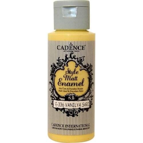 Cadence Style Mat Enamel Glass Paint 336-Vanilya 59ml (Porcelain