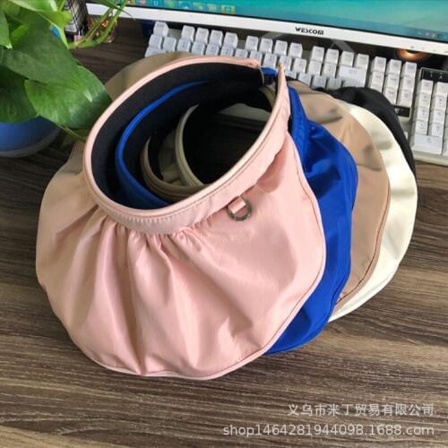 Collapsible Anti-UV Sun Visor Summer Hats Women Feminino New Fashion Visors Cap Sun Cap Collapsible Anti-uv Hat Headband 2020