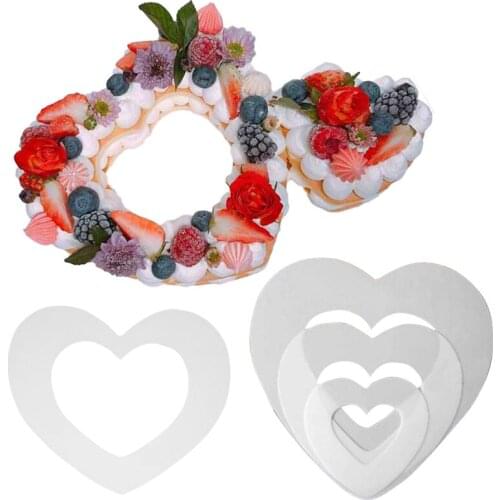 Creativite Heart-shaped Cake Mold LOVE Heart Birthday Party Cream Mousse Dessert Mould Decorating Pastry Tools Wedding 6 sizes