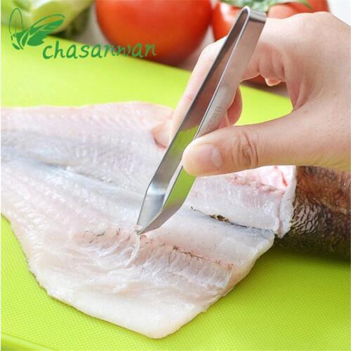 Kitchen Gadgets 1pc Stainless Steel Fish Bone Tweezers Remover Pincer Pick-Up Clip Kitchen Goods for Kitchen Accessories,Q