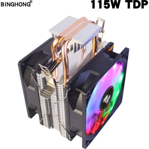 2 Heat Pipes Cpu cooler 4 Pin PWM PC quiet Intel LGA 2011 775 1200 1150 1151 1155 1356 1366 AMD AM3 AM4 90mm cpu cooling Fan