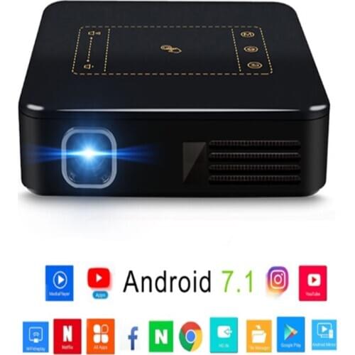 D13 4K Android7.1.2 Mini dlp Projector smart handheld beamer 8000mAh Battery HD 1080P Home Proyector Miracast Airplay Eshare