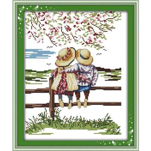 Enjoy scenery cross stitch kit catoon all our yesterday Aida count 18ct 14ct 11ct print embroidery DIY handmade needlework