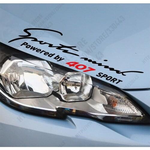 New Arrival Sports mind Car Covers Car Stickers Decal Car Styling For peugeot 407 exterior accessories