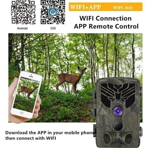 Hunting Trail Camera-WiFi Wildlife Camera With Night Vision Motion Outdoor Waterproof Trail Camera Trigger Wildlife Scouting