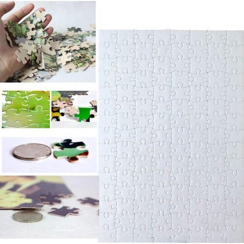 20 Sets Blank Sublimation A4 Jigsaw Puzzle with 120 Pieces DIY Heat Press Transfer Crafts A4 Thermal Transfer Puzzle DIY Thermal