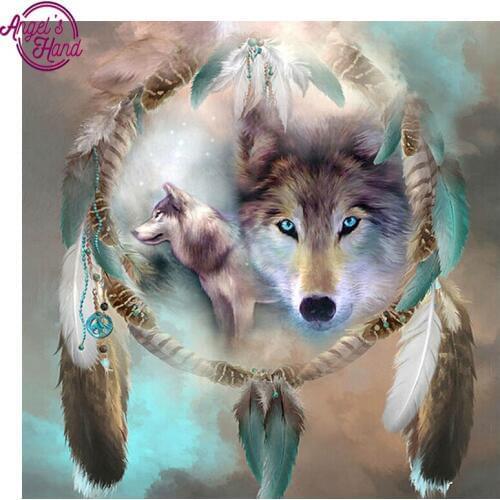 Full Square Diamond 5D DIY Diamond Painting Dream wolf Embroidery Cross Stitch Rhinestone Mosaic Painting Home Decor