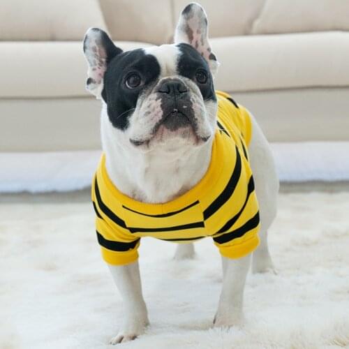 Striped Pet Dog Clothes for Dogs Shirt Fat Pet Clothes Clothing for Dog Coat Pets Dogs Clothing Chihuahua French Bulldog Clothes