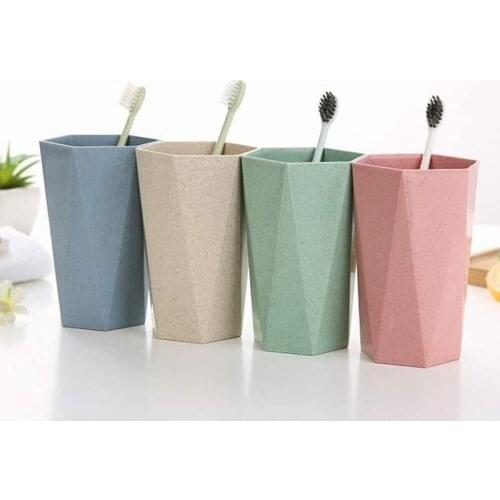 Portable Wheat Straw Cup Bathroom Water Cup couple cup washing cup Gargle cup drink milk cup Environmental protection