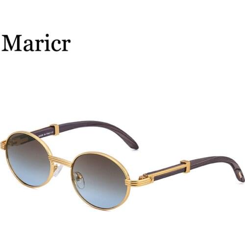 Maricr Cool Men Sunglasses Women Retro Trendy Punk Style Oval Metal Frame Steampunk Sun Glasses Vintage Fashion Eyewear Hip Hop