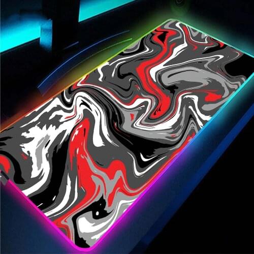 Brand New RGB Notebook Personality Stripe Mouse Pad LED Wired Lighting TypeC Port Mini Computer Four USB Ports Gaming Keyboard