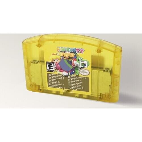 Super 18 in 1 Marioed Party 1 2 3 or Super Marioed 64 Hack Sapphire Missing Stra Doki For 64 Bit Game Cartridge USA Version NTSC