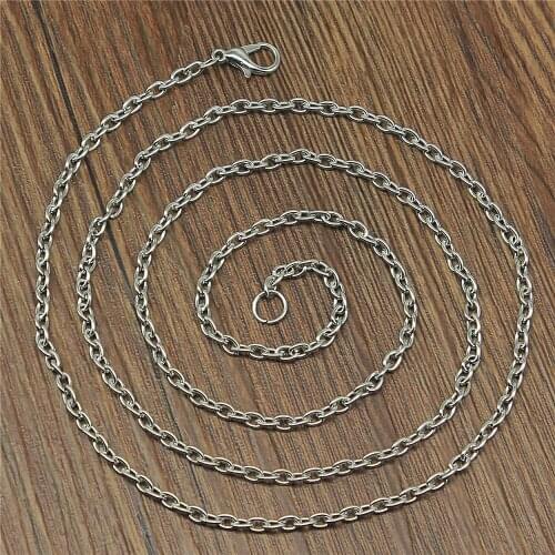 WYSIWYG 5pcs 70cm Metal Chain With Lobster Clasp Necklace Chain Jewelry Findings Necklace Making 3 Colors