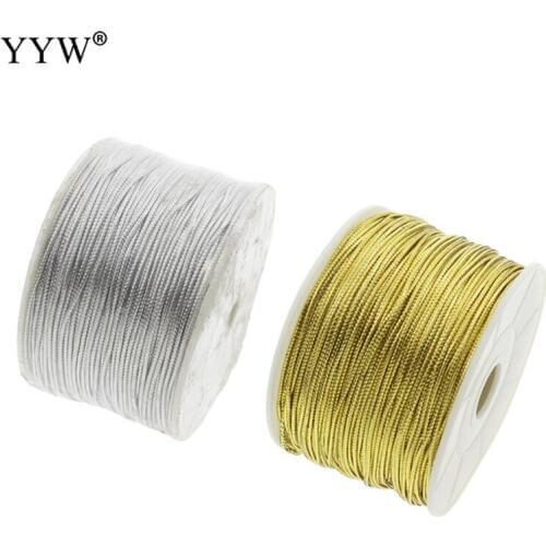 1.5mm Satin Nylon Cord Diy Accessories Necklace Cord Wire Beaded Accessories 100Yard Plastic Rope Roll Nylon Thread for bracelet