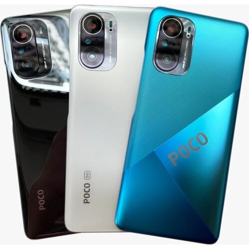 100% Original For Xiaomi MI Poco F3 M2012K11 Battery Back Cover Glass Rear Door Replacement Housing Rear Cover With Adhesive