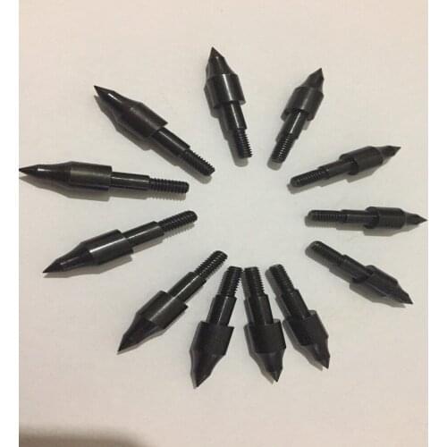 12Pcs 100grain 8/32" Thread Screw field point arrowhead target point OD8mm for compound bow carbon arrow Archery