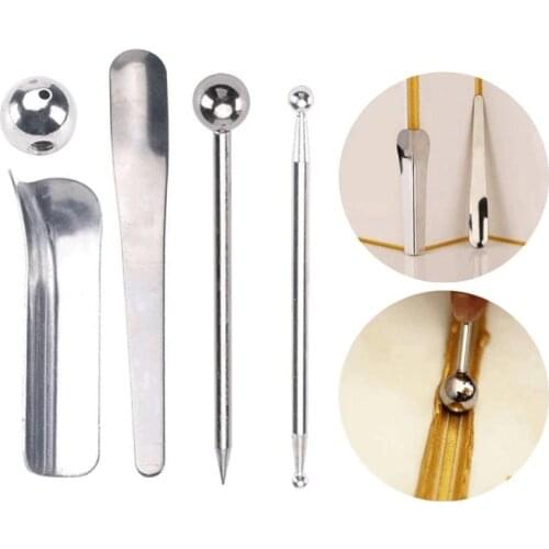 2/5pcs Tile Repair Pressed Ball Stainless Steel Wall Putty Knife Ceramic Floor Grouting Glue Gaps Cleaner Construction Tool