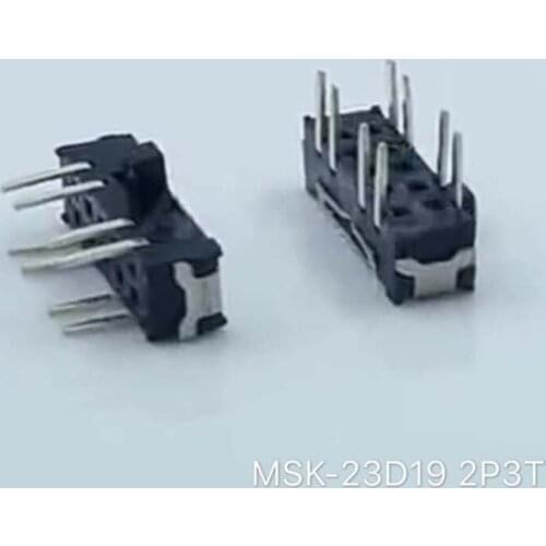 20PCS Interruptor Micro Slide Switch 8Pin 3Positons DIP PCB Mount Toggle Switch Handle MSK-23D19