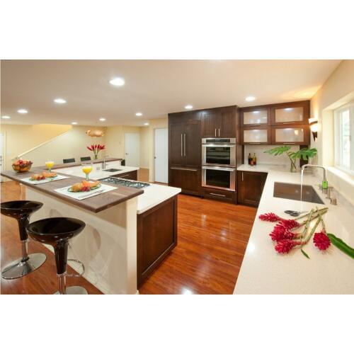 2017 customized made solid wood kitchen cabinets retail wholesales discount traditional wooden cabinets with island S1606144