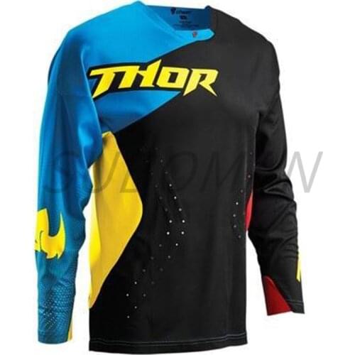 2021 thor team fashion Motorcycle bmx Mountain Bike Team Downhill Jersey Offroad DH Bicycle quick-drying Work clothes equipment