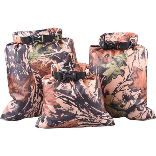 3 Pcs A Set Outdoor Swimming Waterproof Bag Camping Rafting Storage Dry Bag With Adjustable Strap Hook 3/5/8L