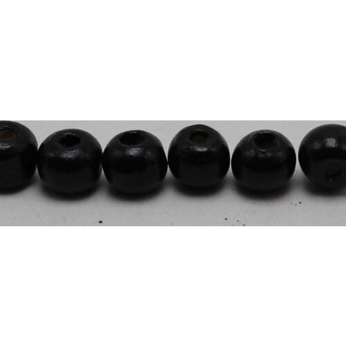 500 Black 8mm Round Wood Beads~Wooden beads