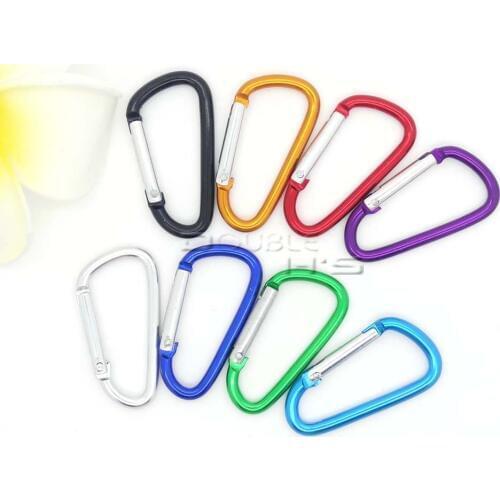 5pcs/lot Aluminum Carabiner Snap Hook Keychain For Paracord Outdoor Activities Hiking Camping 8 Colors